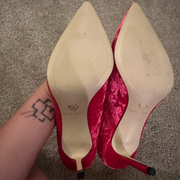 Pink velvet heels - Picture 5 of 5